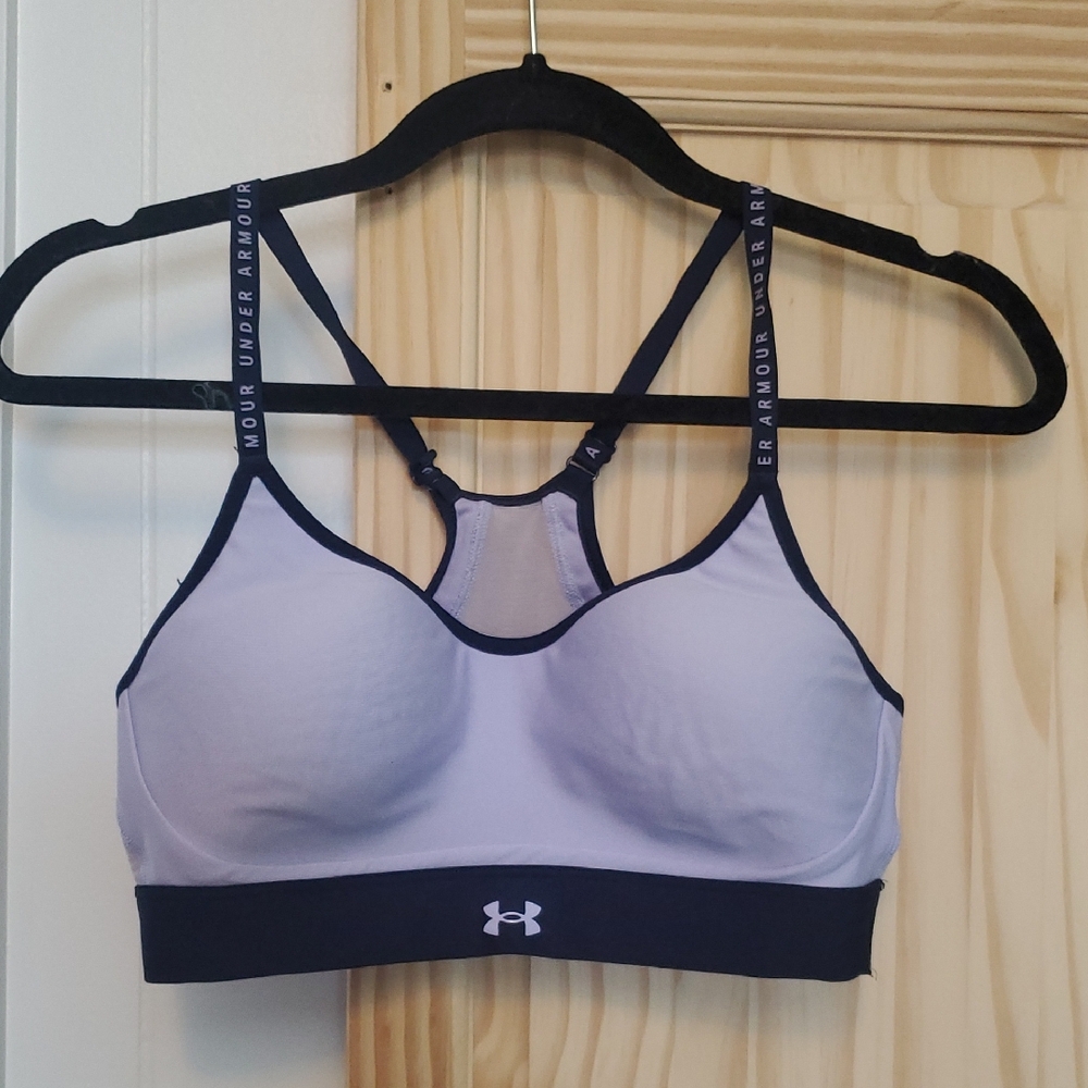 Under Armour Women's Sports Bra - Light Purple and Black